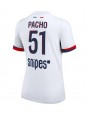 Billige Paris Saint-Germain Willian Pacho #51 Bortedrakt Dame 2025-26 Kortermet